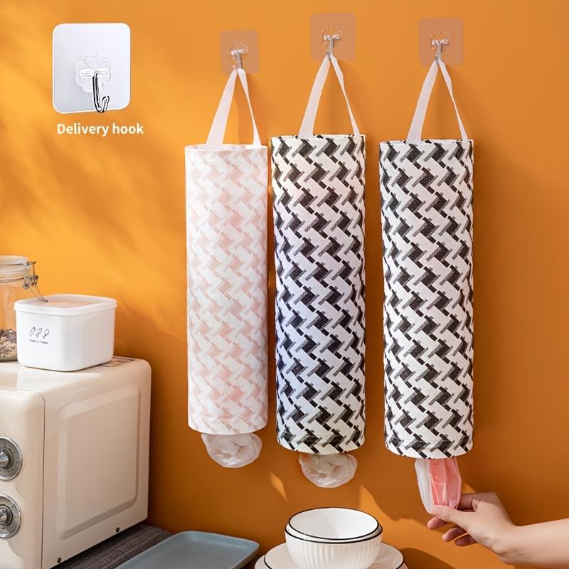 Wall-mounted Plastic Bag Holder Grocery Storage Organizer