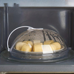 Clear Microwave Splatter Cover Transparent Cooker Lid with Steam Vent