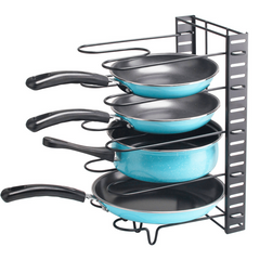 Adjustable Pot Lid Rack for Iron Pots and Lids