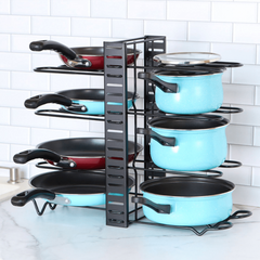 Adjustable Pot Lid Rack for Iron Pots and Lids