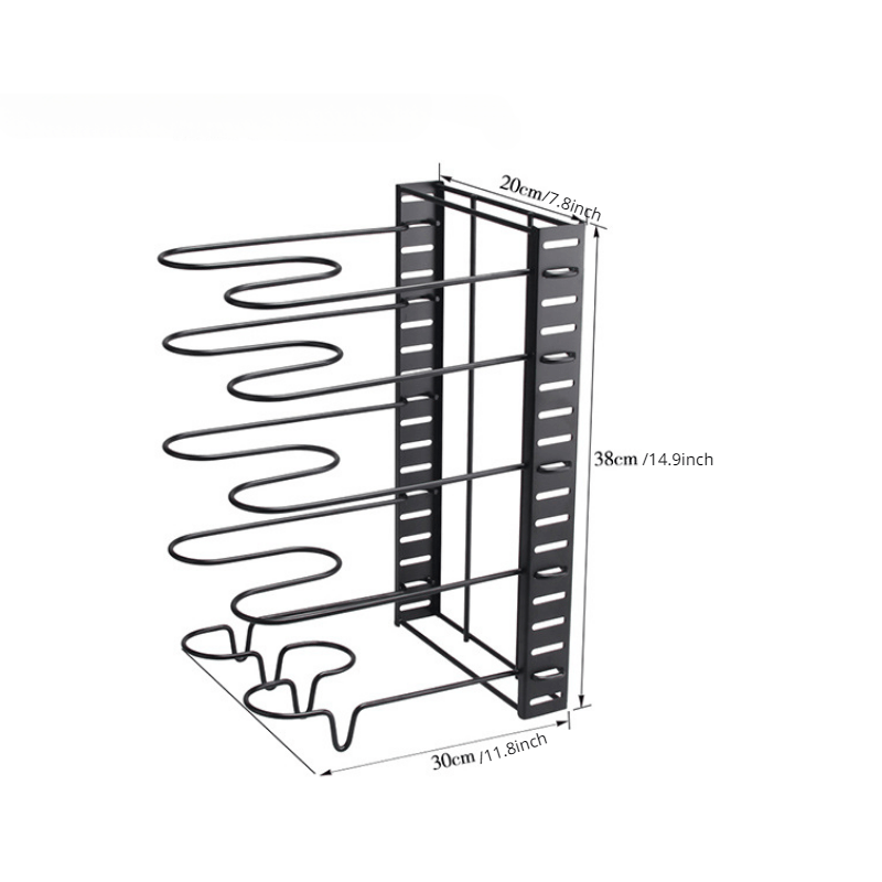 Adjustable Pot Lid Rack for Iron Pots and Lids