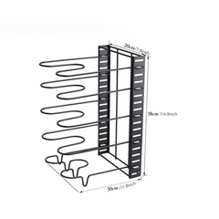 Adjustable Pot Lid Rack for Iron Pots and Lids