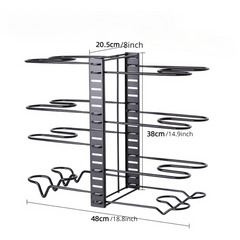 Adjustable Pot Lid Rack for Iron Pots and Lids