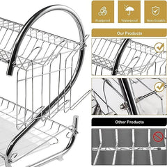 Foldable Dish Storage And Draining Rack Multifunctional Household Large Capacity