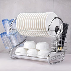 Foldable Dish Storage And Draining Rack Multifunctional Household Large Capacity