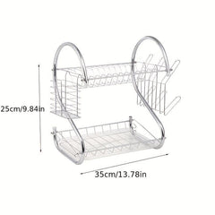 Foldable Dish Storage And Draining Rack Multifunctional Household Large Capacity