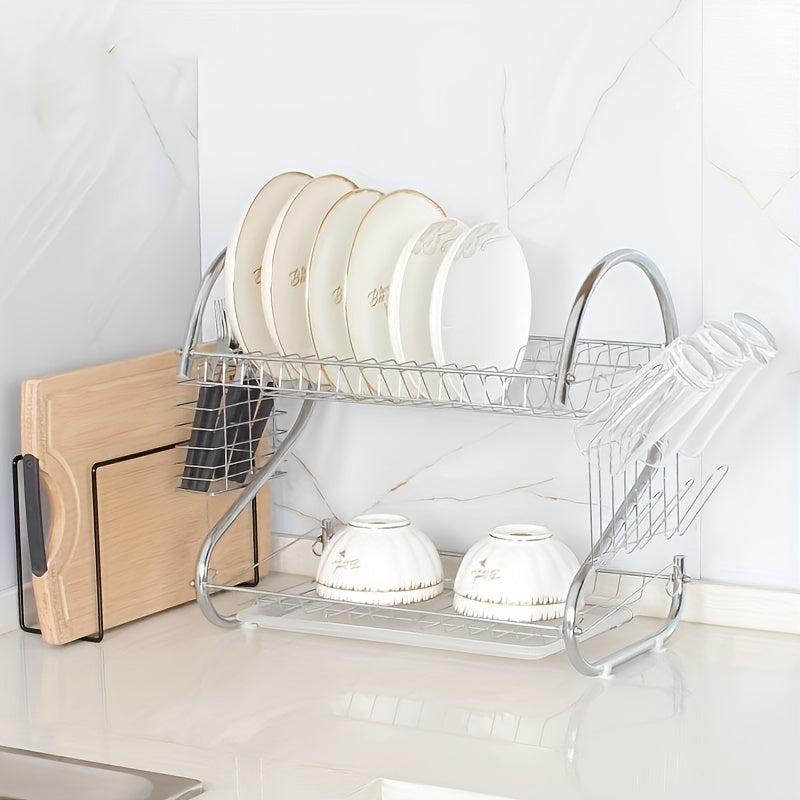 Foldable Dish Storage And Draining Rack Multifunctional Household Large Capacity