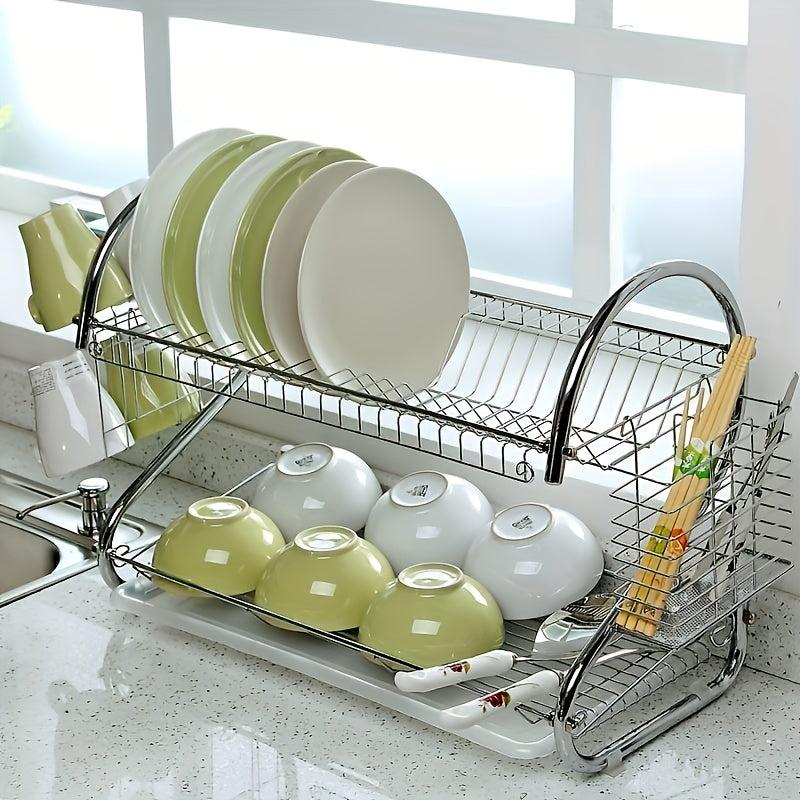 Foldable Dish Storage And Draining Rack Multifunctional Household Large Capacity
