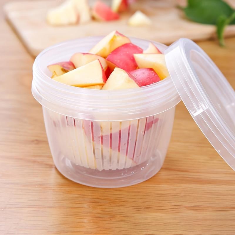 3pcs Refrigerator Fresh keeping Drain Box Double layer Onion Ginger Garlic Organ