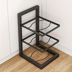 Adjustable Pot and Pan Organizer Rack for Cabinet and Sink