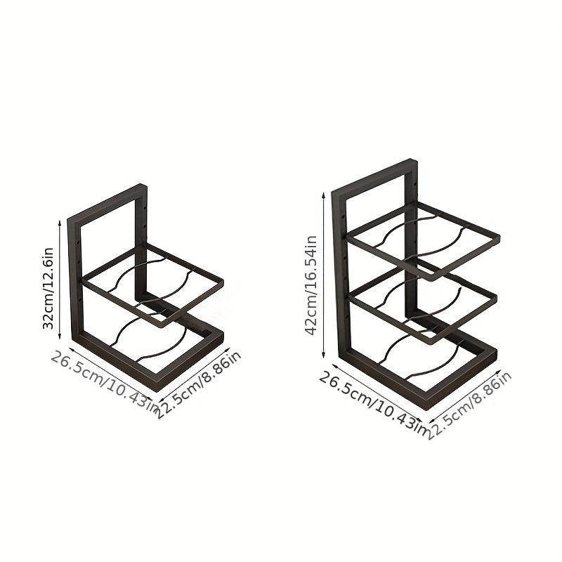 Adjustable Pot and Pan Organizer Rack for Cabinet and Sink