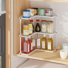 1pc Kitchen Condiment Rack Salt Sauce Vinegar Storage Box