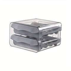 Stackable 32-Grid Refrigerator Egg Container, Fresh-Keeping Box
