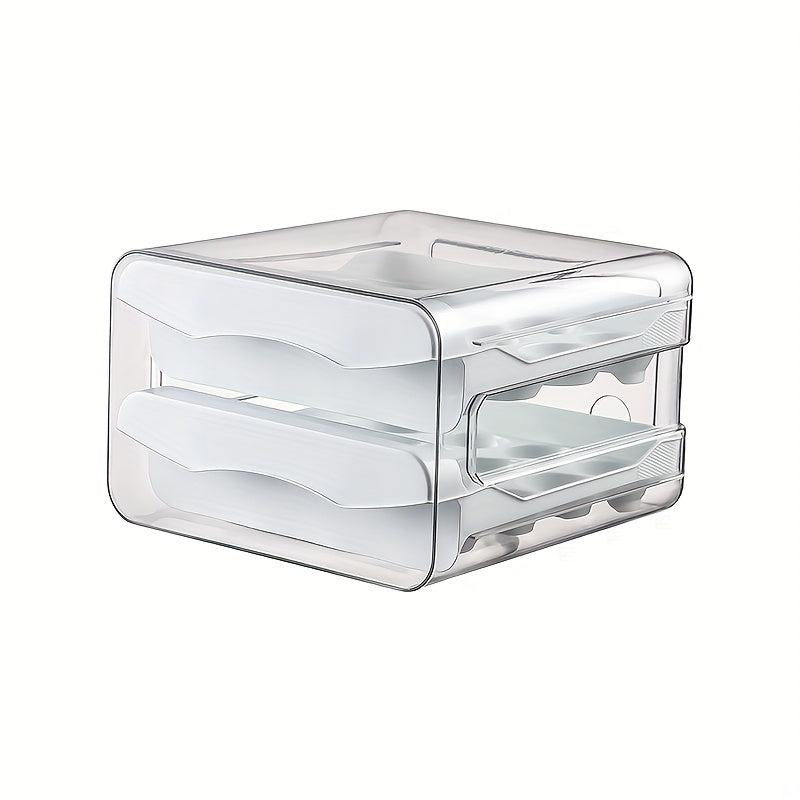 Stackable 32-Grid Refrigerator Egg Container, Fresh-Keeping Box