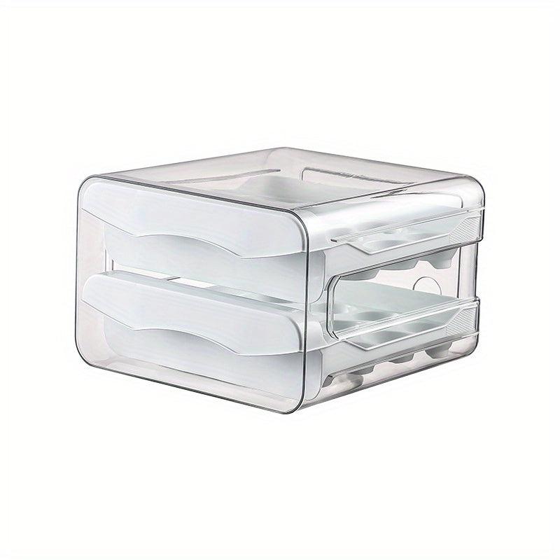 Stackable 32-Grid Refrigerator Egg Container, Fresh-Keeping Box