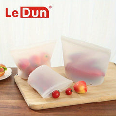 3pcs Reusable Silicone Food Bags Leak-Proof Fresh Containers BPA-Free