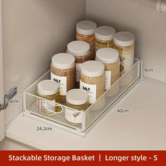 Kitchen Cabinet Organizer & Stackable Shelves for Maximum Storage