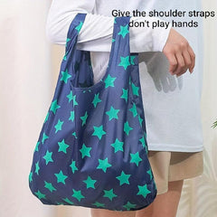 2pcs Foldable Shopping Bags Environmental Protection Portable Handbags