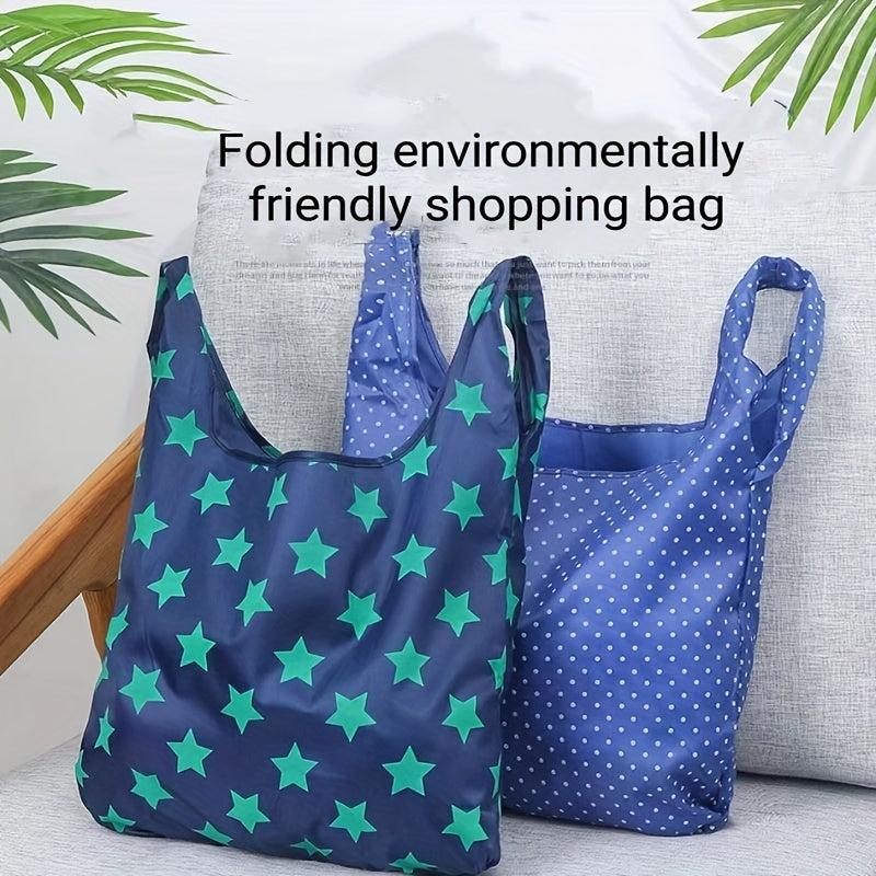 2pcs Foldable Shopping Bags Environmental Protection Portable Handbags