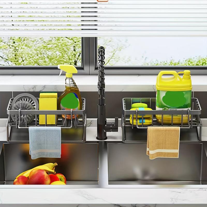 Kitchen Sink Caddy Hanging Faucet Drain Rack Organizer