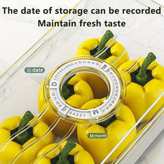 2pcs Horizontal Refrigerator Storage Box w/ Handle and Timer