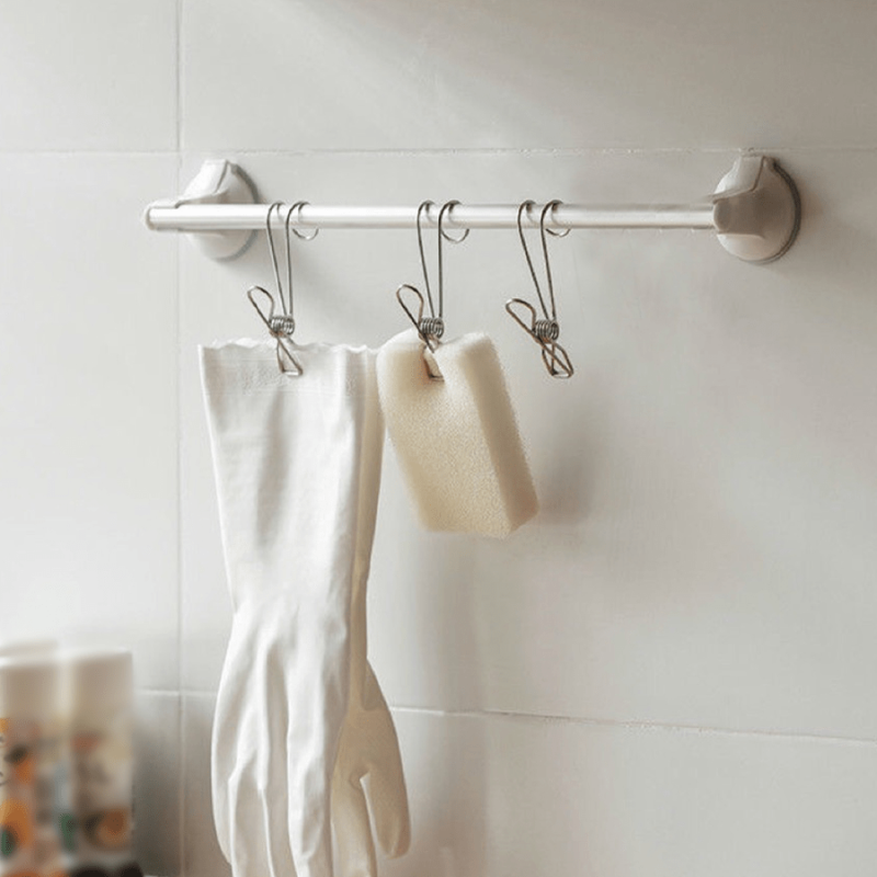 3pcs Kitchen Storage Rack Clip Stainless Steel Hook