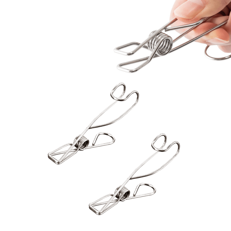 3pcs Kitchen Storage Rack Clip Stainless Steel Hook