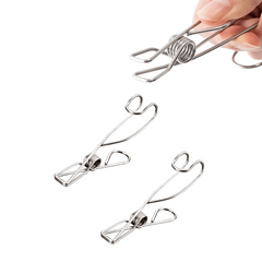 3pcs Kitchen Storage Rack Clip Stainless Steel Hook