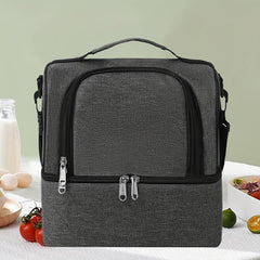 Double Layer Bento Bag Ice Pack Outdoor Picnic Lunch Box Hand Wash Insulated