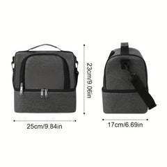 Double Layer Bento Bag Ice Pack Outdoor Picnic Lunch Box Hand Wash Insulated