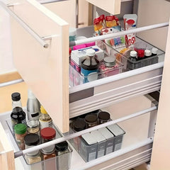 2pcs Partition Box Storage Container Kitchen Pantry Snack Organizer