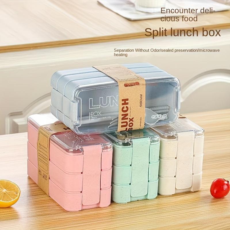 Japanese Style 3-Layer Bento Box Leakproof Lunch Container Dishwasher Safe