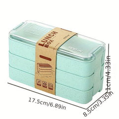 Japanese Style 3-Layer Bento Box Leakproof Lunch Container Dishwasher Safe