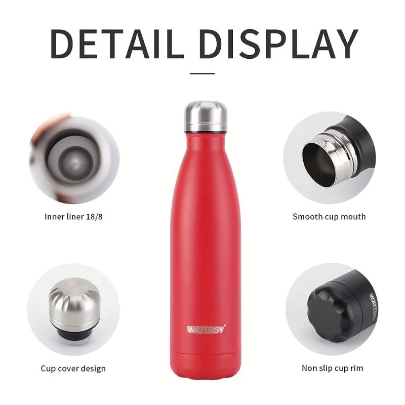 17oz Double Layer Stainless Steel Vacuum Water Bottle BPA Leak Proof