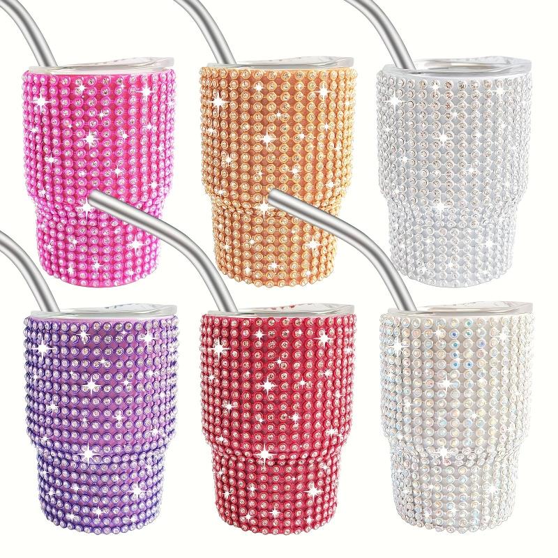 3oz Stainless Steel Straw Water Cup Wedding Party Beverage Wine C