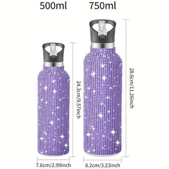 Rhinestone 17 25 Oz Studded Tumbler Stainless Steel Insulated Travel Coffee Mug