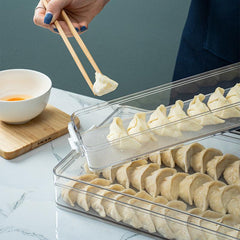 Multifunctional Kitchen Refrigerator Storage Box Stackable Dumpling Storage