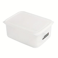 Striped Transparent Refrigerator Fresh-keeping Box with Soft Cover and Scale