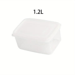 Striped Transparent Refrigerator Fresh-keeping Box with Soft Cover and Scale