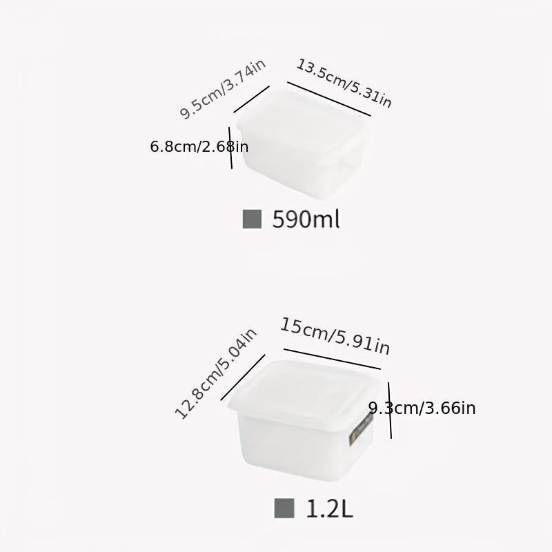 Striped Transparent Refrigerator Fresh-keeping Box with Soft Cover and Scale