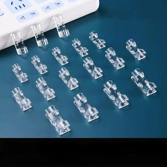 20pcs Wire Managers Self-adhesive Cable Clip Desktop Data Collection