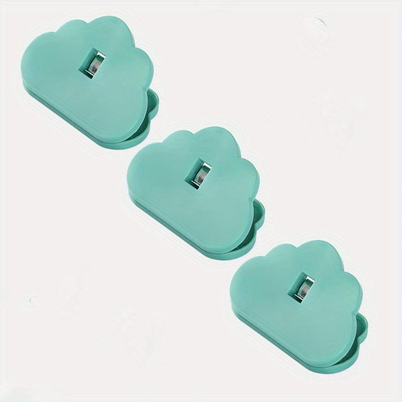 3pcs Cloud Bag Clips for Food Storage Sealing, Chip Clips, Plastic Sealer Clamps