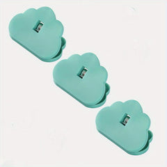 3pcs Cloud Bag Clips for Food Storage Sealing, Chip Clips, Plastic Sealer Clamps