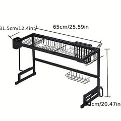 Stainless Steel Sink Drain Rack for Kitchen Storage