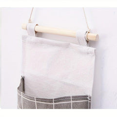 Linen Cutlery Storage Bag Hanging Fabric Sundries Storage Bag