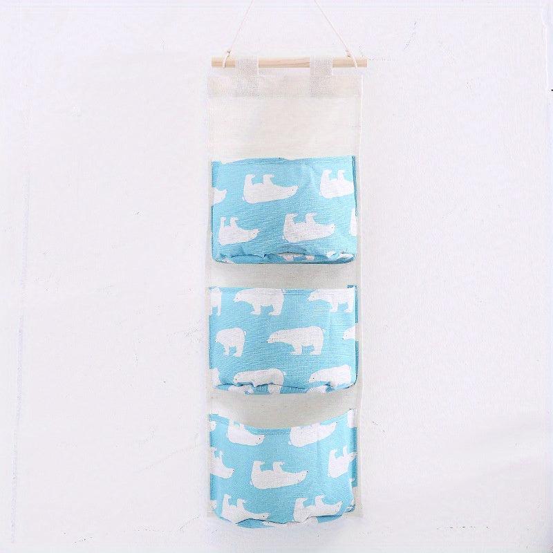 Linen Cutlery Storage Bag Hanging Fabric Sundries Storage Bag