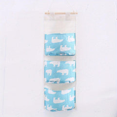 Linen Cutlery Storage Bag Hanging Fabric Sundries Storage Bag