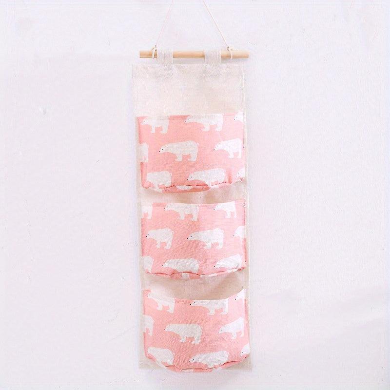 Linen Cutlery Storage Bag Hanging Fabric Sundries Storage Bag