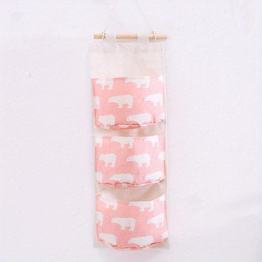 Linen Cutlery Storage Bag Hanging Fabric Sundries Storage Bag