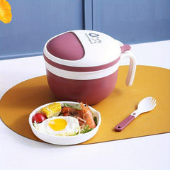 Insulated Lunch Box For Office Workers Divided Microwave Bento Box Leakproof